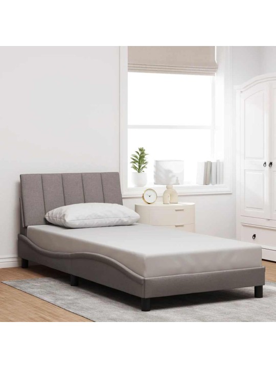 Voodiraam ilma madratsita taupe 100x200 cm kangas