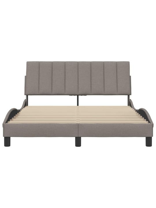 Voodiraam ilma madratsita taupe 120x200 cm kangas