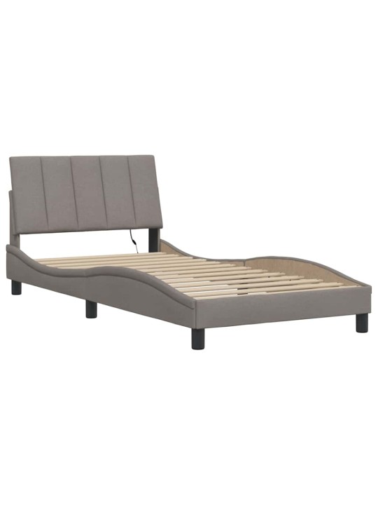 Voodiraam ilma madratsita taupe 100x200 cm kangas