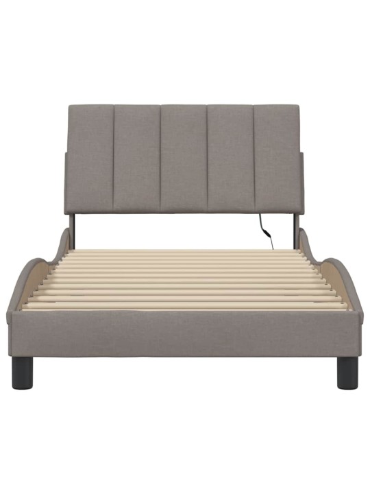 Voodiraam ilma madratsita taupe 100x200 cm kangas