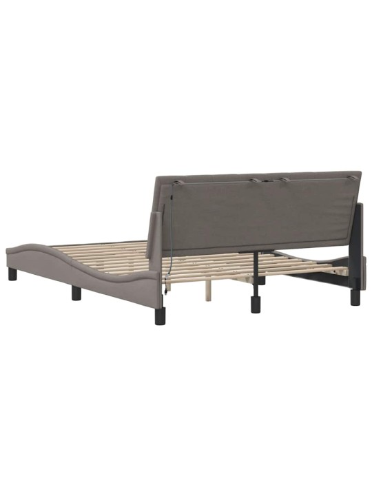 Voodiraam ilma madratsita taupe 120x200 cm kangas