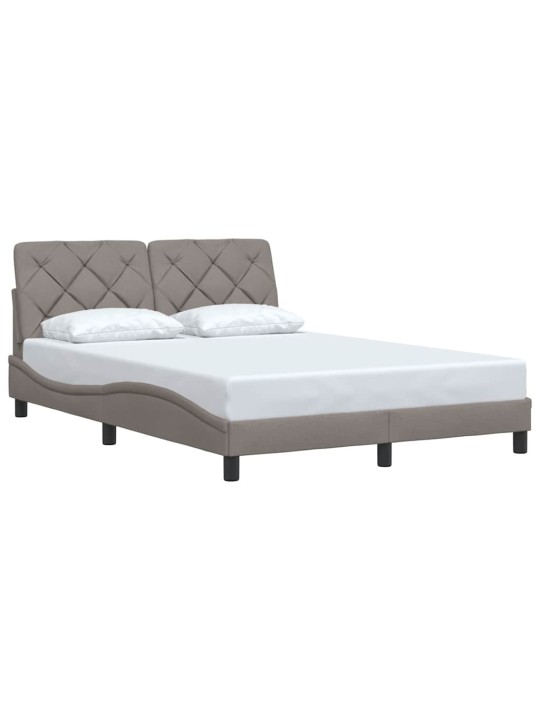 Voodiraam ilma madratsita taupe 120x200 cm kangas
