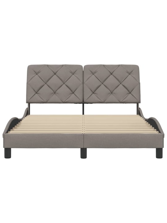 Voodiraam ilma madratsita taupe 120x200 cm kangas