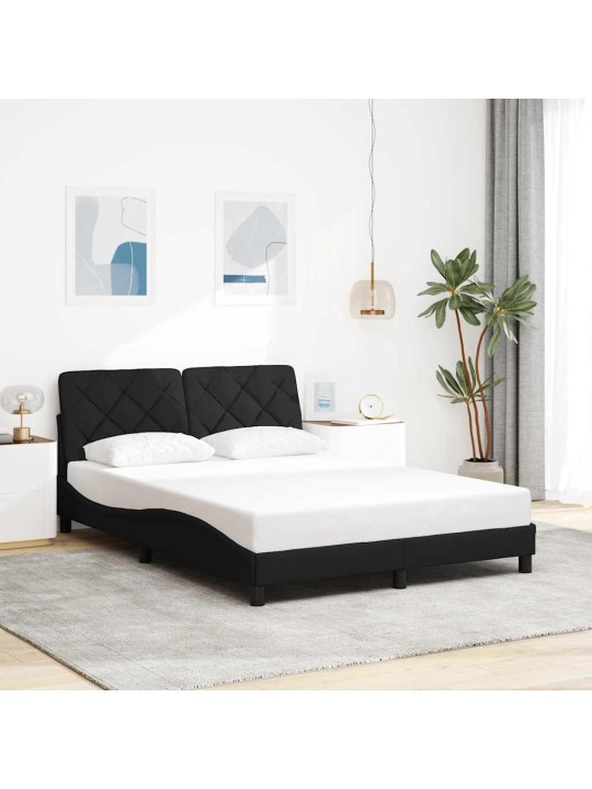 VOODIRAAM ILMA MADRATSITA, MUST, 140X200 CM, KANGAS