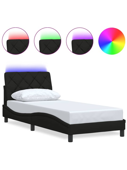 VOODIRAAM LED-IGA ILMA MADRATSITA , MUST, 80X200CM, KANGAS