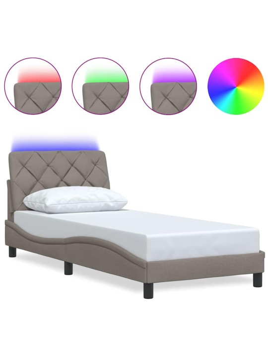 LED-IGA VOODIRAAM ILMA MADRATSITA TAUPE 80X200 CM KANGAS