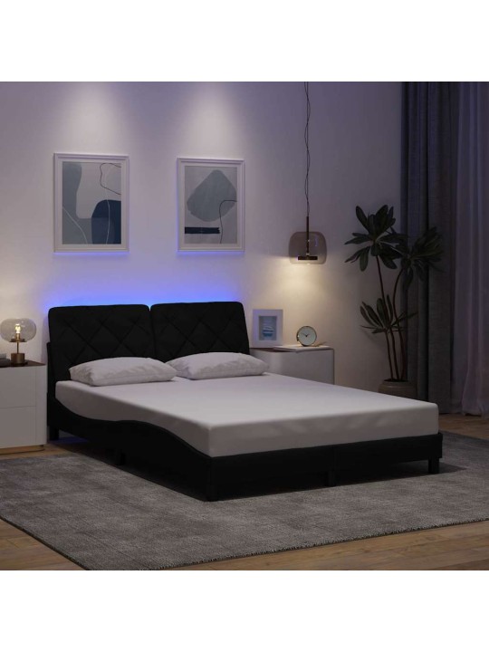 VOODIRAAM LED-IGA ILMA MADRATSITA, MUST, 120 X 200 CM, KANGAS