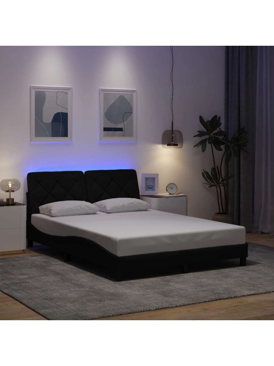 VOODIRAAM LED-IGA ILMA MADRATSITA, MUST, 140X190 CM, KANGAS