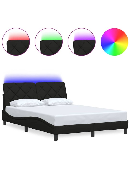 VOODIRAAM LED-IGA ILMA MADRATSITA, MUST, 140X200 CM, KANGAS