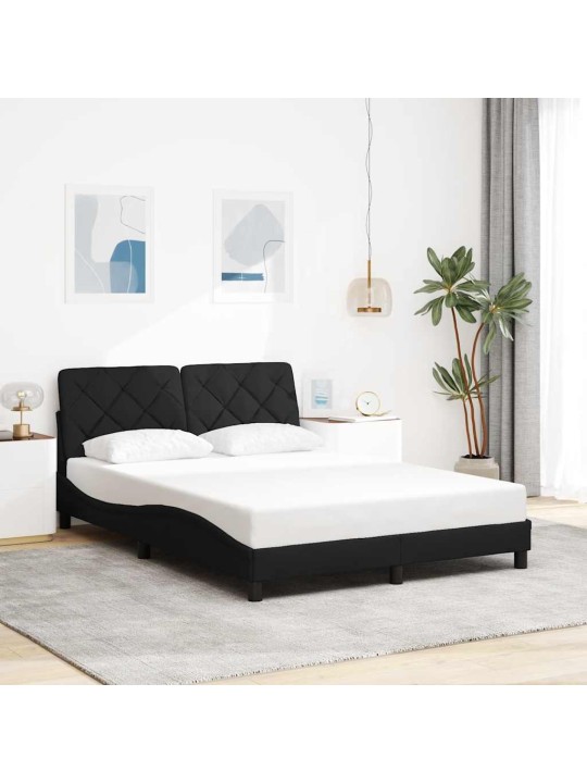 VOODIRAAM LED-IGA ILMA MADRATSITA, MUST, 140X200 CM, KANGAS
