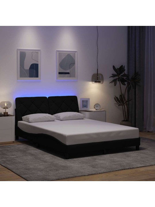 VOODIRAAM LED-IGA ILMA MADRATSITA, MUST, 140X200 CM, KANGAS