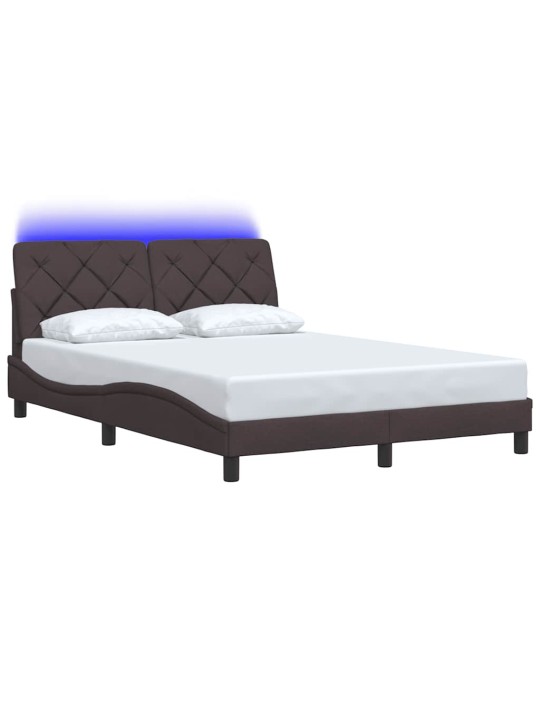 Voodiraam LED-iga ilma madratsita, 140 x 200 cm, kangas