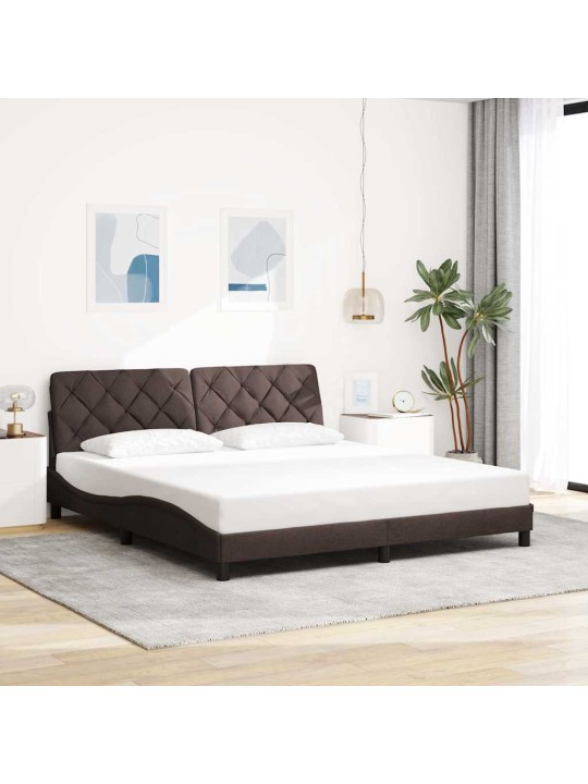 Voodiraam LED-iga ilma madratsita, 180x200 cm, kangas