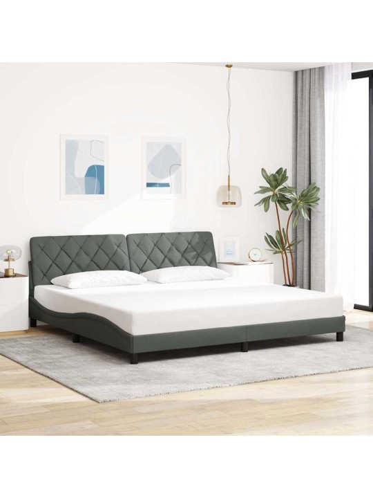 Voodiraam LED-iga ilma madratsita, 200 x 200 cm, kangas