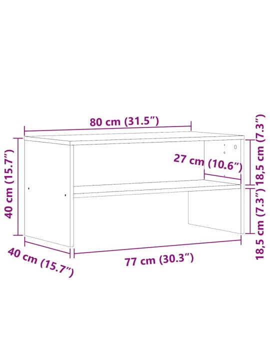 TELERIKAPP OLD WOOD 80X40X40 CM ENGINEERED WOOD