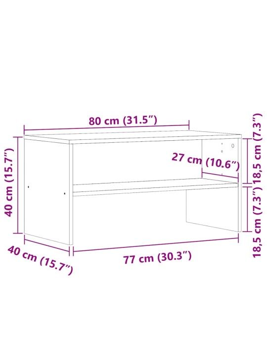 TELERIKAPP ARTISAN TAMM 80X40X40 CM ENGINEERED WOOD