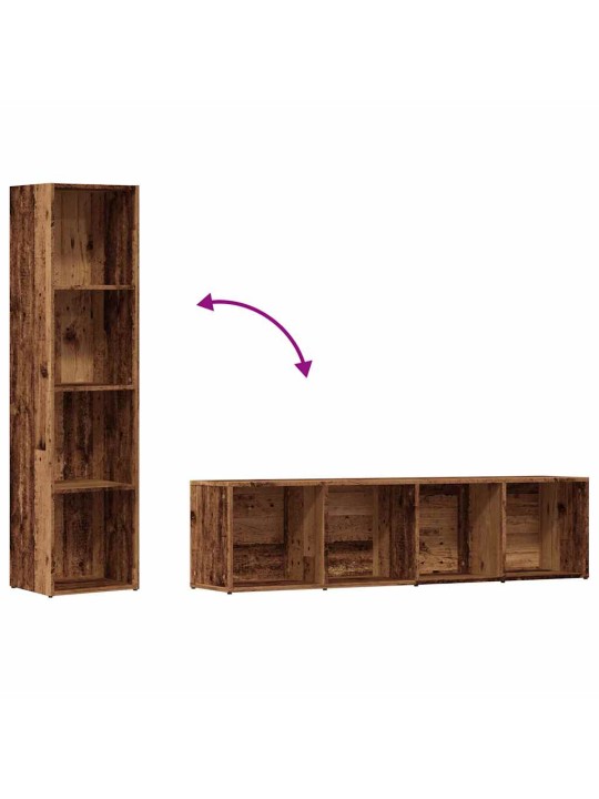 RAAMATUKAPP VANA PUIT 36X30X143 CM ENGINEERED WOOD