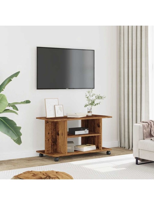 RATASTEGA TELERIKAPP OLD WOOD 80X40X45 CM ENGINEERED WOOD