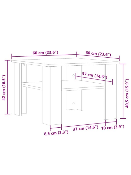 DIIVANILAUD OLD WOOD 60X60X42 CM ENGINEERED WOOD