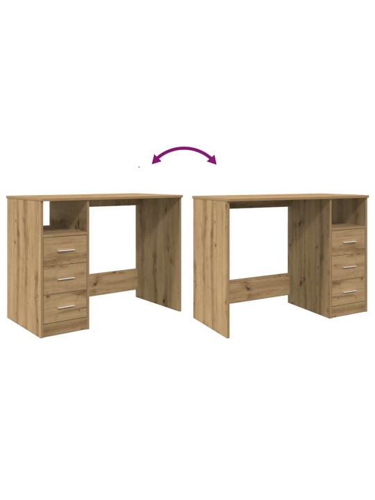 KIRJUTUSLAUD ARTISAN OAK 102X76X50 CM ENGINEERED WOOD