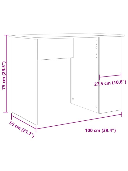 KIRJUTUSLAUD VANA PUIT 100X55X75 CM ENGINEERED WOOD