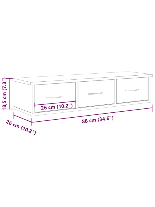 SEINAKAPP VANA PUIT 88X26X18,5 CM ENGINEERED WOOD