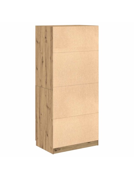 RIIDEKAPP ARTISAN OAK 80X52X180 CM ENGINEERED WOOD