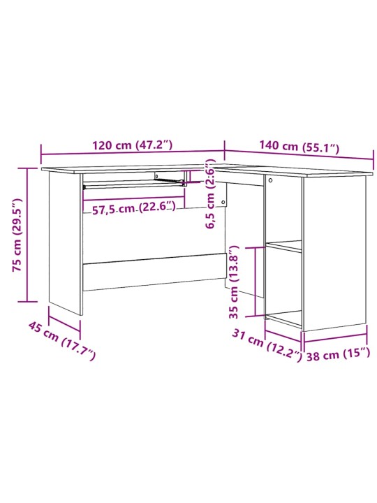 NURGALAUD VANA PUIT 120X140X75 CM ENGINEERED WOOD