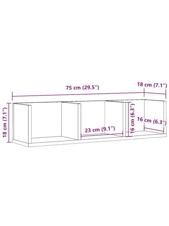 CD SEINARIIUL ARTISAN TAMM 75X18X18 CM ENGINEERED WOOD