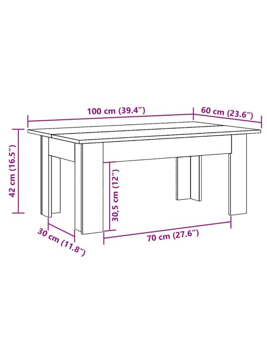 DIIVANILAUD ARTISAN TAMM 100X60X42 CM EHITUSPUIT