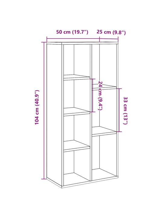 RAAMATUKAPP ARTISAN OAK 50X25X104 CM