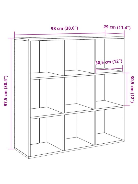 RAAMATUKAPP VANA PUIT 98X29X97,5 CM
