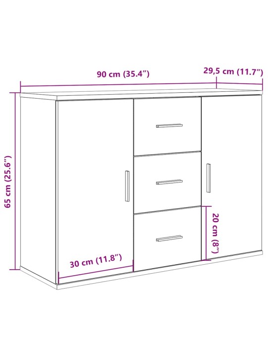 PUHVETKAPP VANA PUIT 90X29,5X65 CM ENGINEERED WOOD
