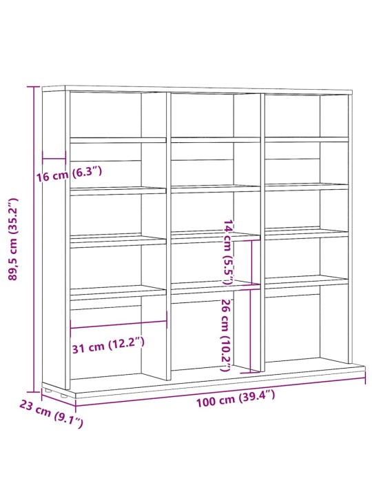 CD-KAPP ARTISAN OAK 100X23X89,5 CM ENGINEERED WOOD