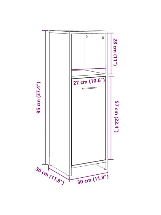 VANNITOAKAPP BETOONHALL 30 X 30 X 95 CM PUITLAASTPLAAT