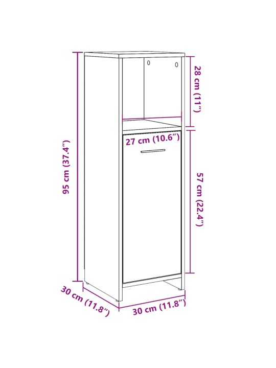VANNITOAKAPP ARTISAN TAMM 30X30X95 CM EHITUSPUIT