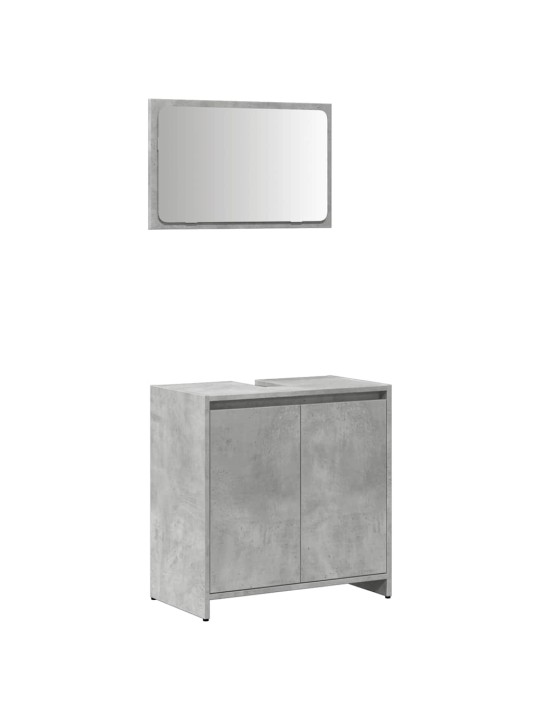 2-OSALINE VANNITOA MÖÖBLIKOMPLEKT, BETOONHALL, TEHISPUIT