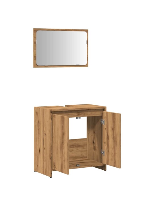 2-OSALINE VANNITOA MÖÖBLIKOMPLEKT, KUNSTTAMM, TEHISPUIT