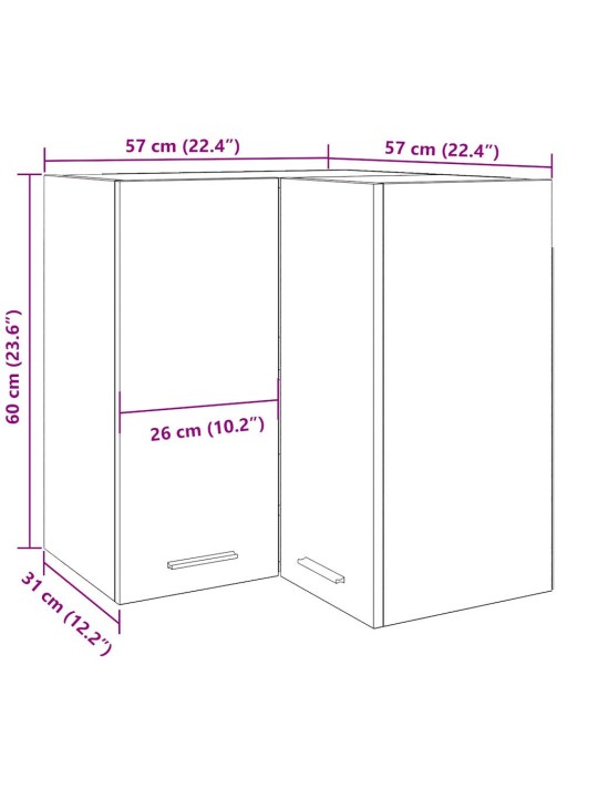 RIPP-NURGAKAPP “LYON” VANA PUIT 57X57X60 CM ENGINEERED WOOD