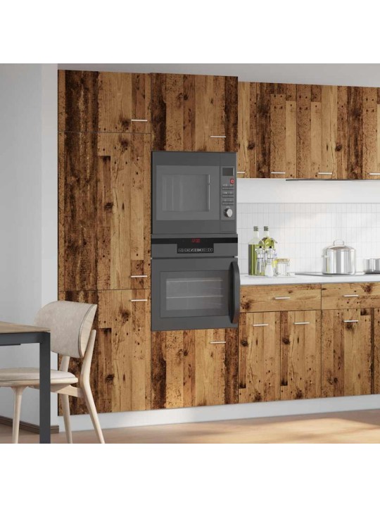 MIKROLAINEKAPP “LYON” OLD WOOD 60X57X207 CM ENGINEERED WOOD