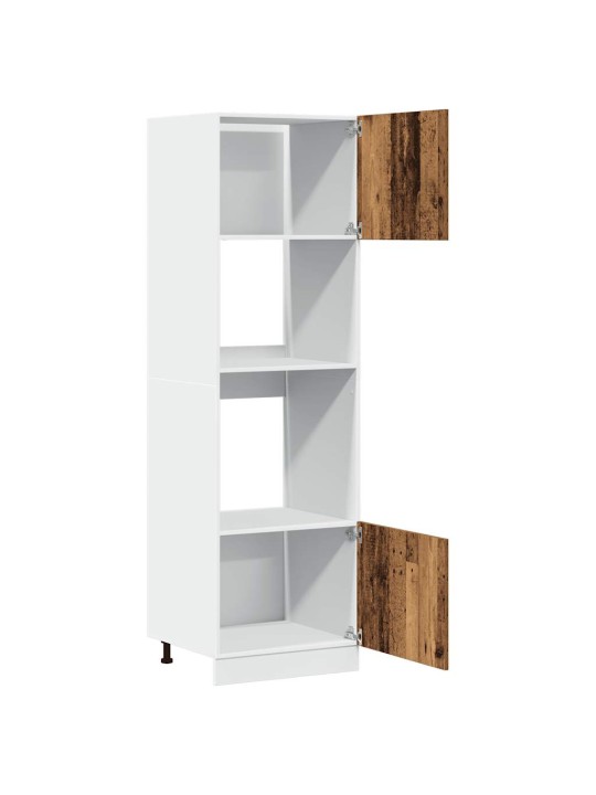 MIKROLAINEKAPP “LYON” OLD WOOD 60X57X207 CM ENGINEERED WOOD