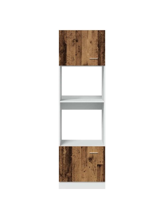 MIKROLAINEKAPP “LYON” OLD WOOD 60X57X207 CM ENGINEERED WOOD