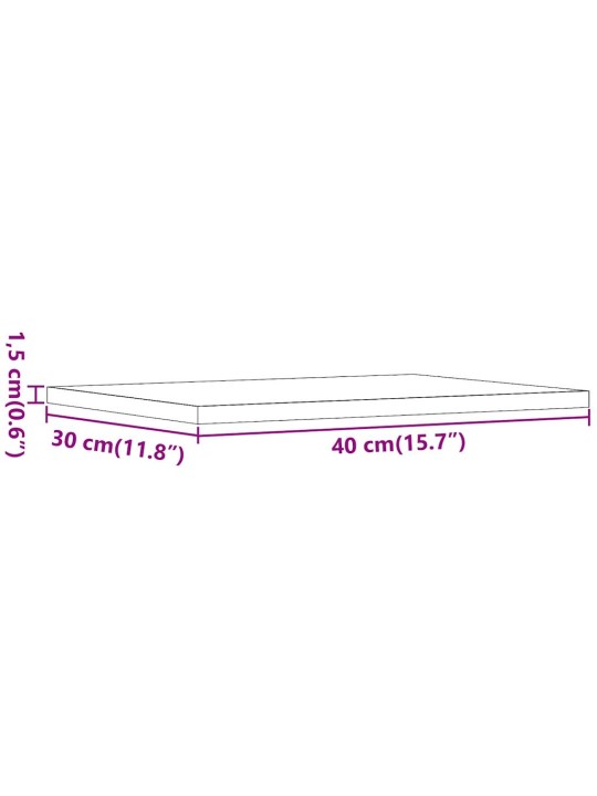 RAAMATURIIULI LAUAD 4 TK VANA PUIT 40X30X1,5 CM TEHISPUIT