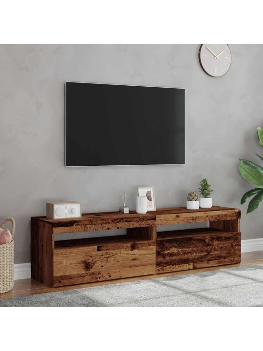 2-OSALINE LED-TULEDEGA TELERIKAPIKOMPLEKT VANA PUIDUST