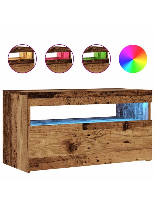 2-OSALINE LED-TULEDEGA TELERIKAPIKOMPLEKT VANA PUIDUST