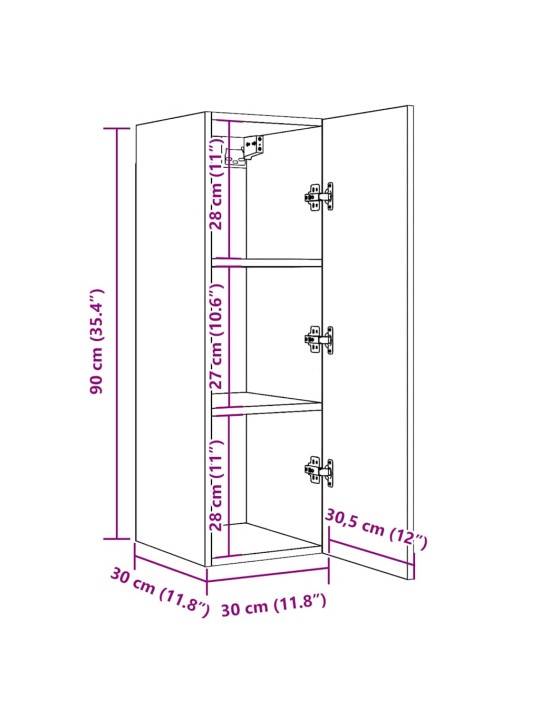 TELERIKAPP ARTISAN TAMM 30,5X30X90 CM EHITUSPUIT