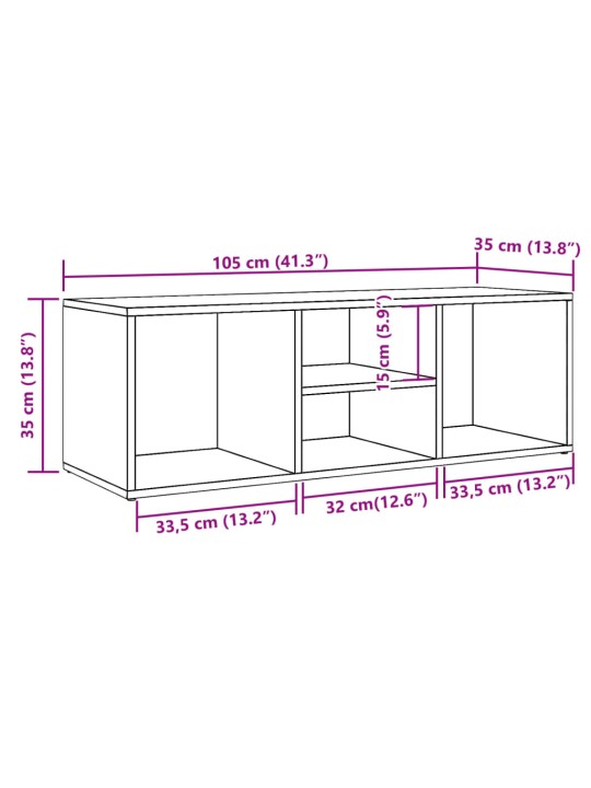 Jalatsipink, vana puit, 105x35x35 cm tehispuit