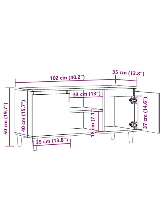 TELERIKAPP VANA PUIT 102X35X50 CM ENGINEERED WOOD