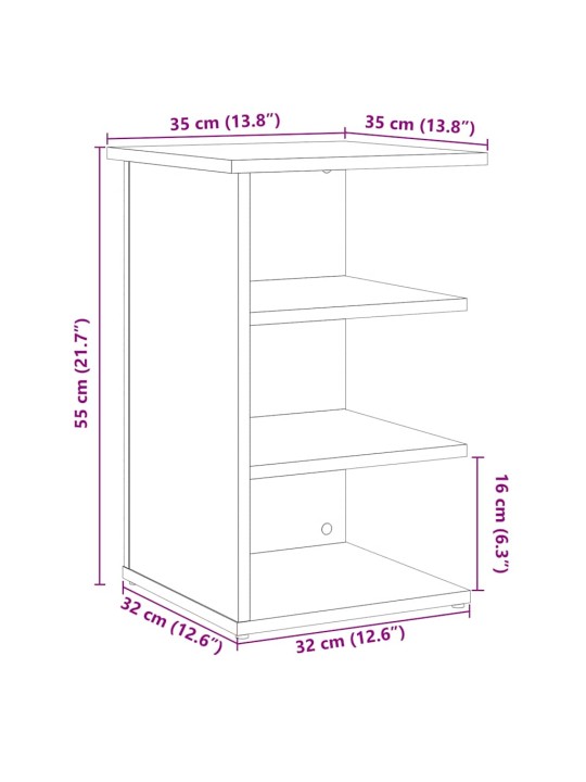 PUHVETKAPP OLD WOOD 35X35X55 CM ENGINEERED WOOD