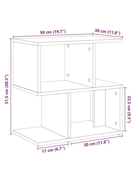 ÖÖKAPP VANA PUIT 50X30X51,5 CM ENGINEERED WOOD